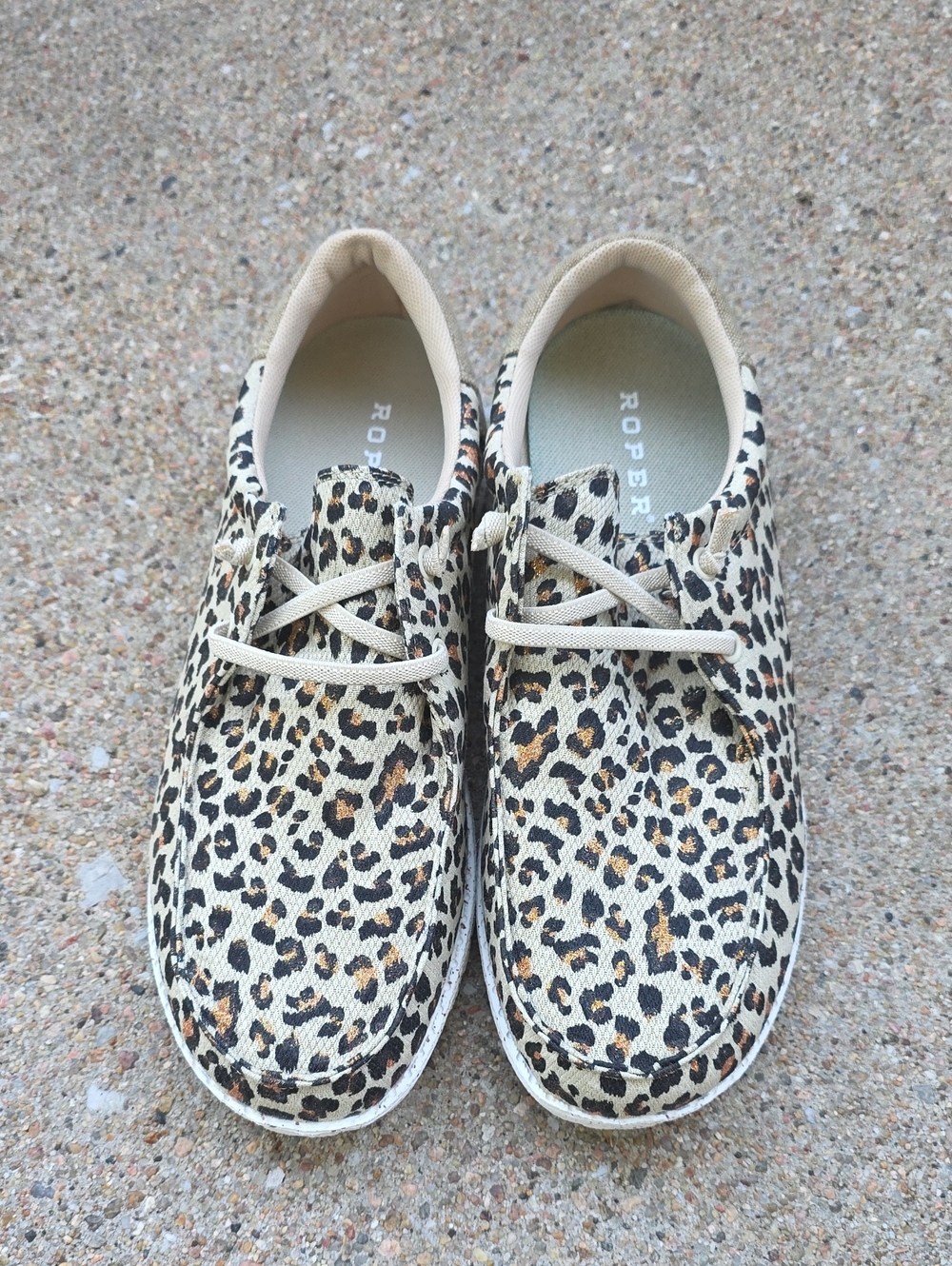 Roper Hang Loose Low Glitter Cheetah Leopard Chukka Loafer Shoes Size 9.5 - Picture 2 of 12